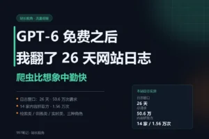 GPT-6 免费之后，我翻了 26 天网站日志：AI 爬虫比想象中勤快