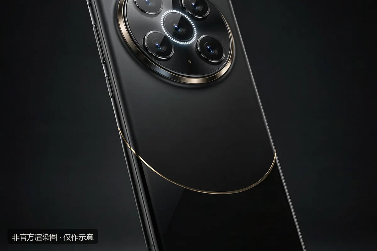 华为Mate90背面星环摄像头模组渲染图