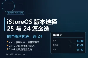iStoreOS 版本怎么选：25 与 24 插件兼容对比