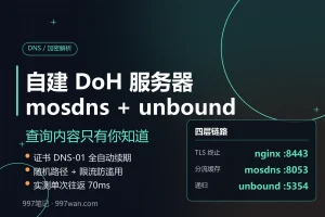 自建 DoH 服务器保护隐私：mosdns + unbound 从零到上线