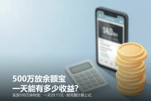 500万放余额宝一天收益多少？实测100万余利宝：一天29块